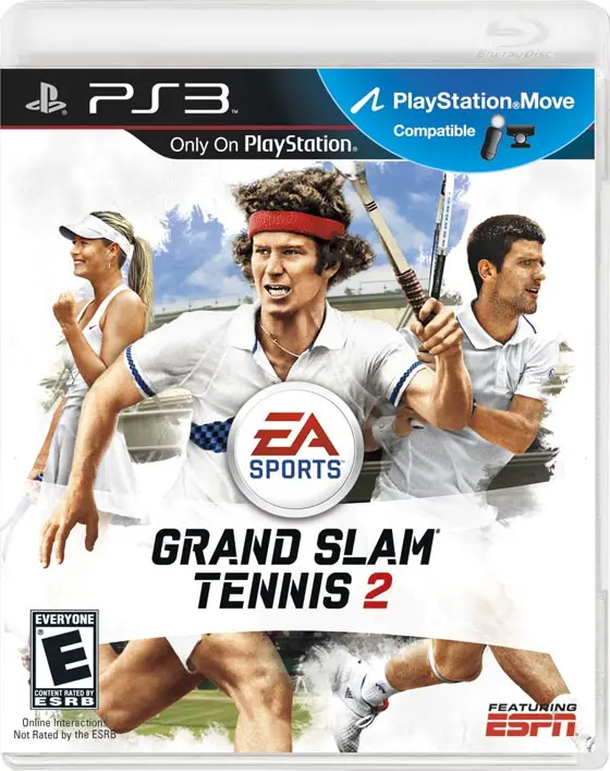 Grand Slam Tennis 2 Cover Features John McEnroe, Novak Djokovic and Maria Sharapova