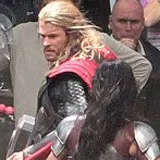 Thor and Lady Sif Battle on Thor: The Dark World Set