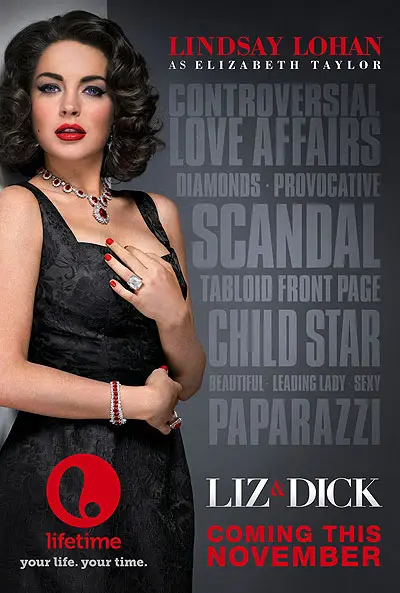 Lindsay Lohan Personifies Sex Appeal in Liz & Dick Poster