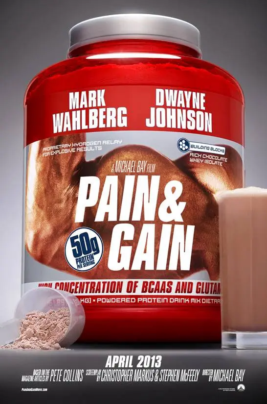 Michael Bay's Pain & Gain Release Date and Protein Enriched Poster