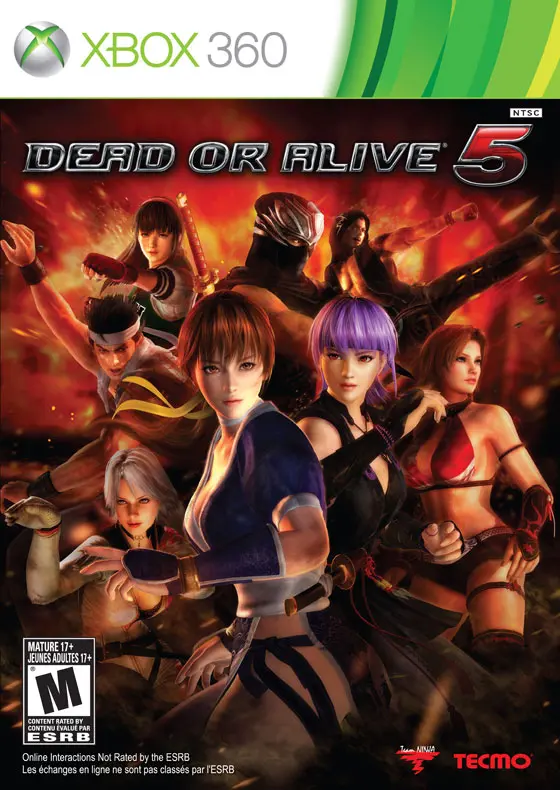 Dead or Alive 5 Xbox 360 Box Art