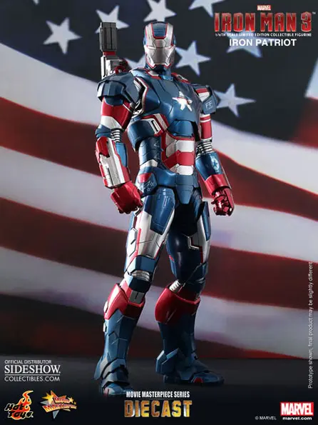 Hot Toys Iron Patriot Iron Man 3 Diecast Figure Up for Pre-Order