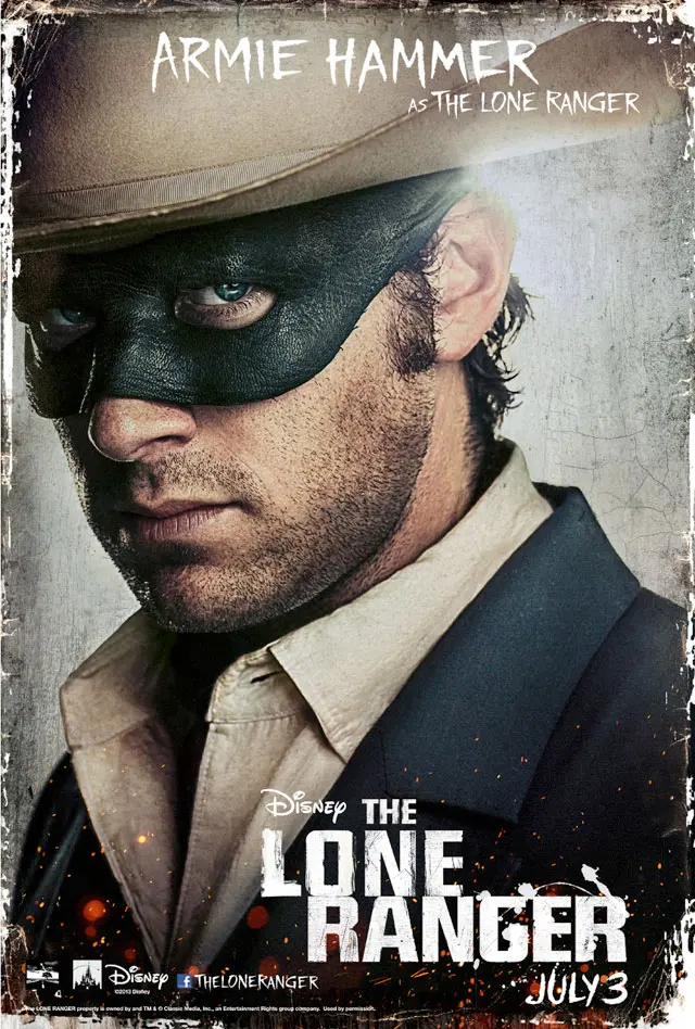 The Lone Ranger Johnny Depp and Armie Hammer Posters Ride In, Trailer Tomorrow Afternoon