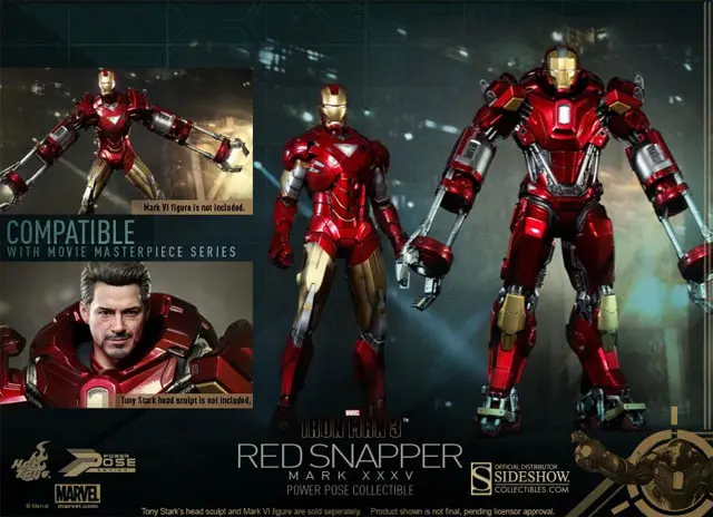 Hot Toys Iron Man 3 Red Snapper Mark XXXV Power Pose Pre-Order Live