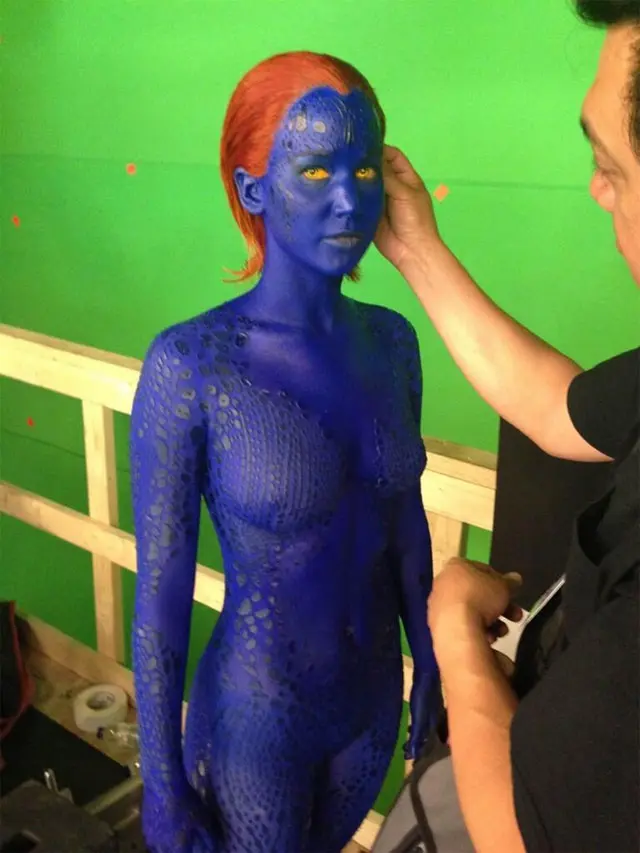 Jennifer Lawrence Feeling Blue on Set of Bryan Singer's X-Men: Days of Future Past