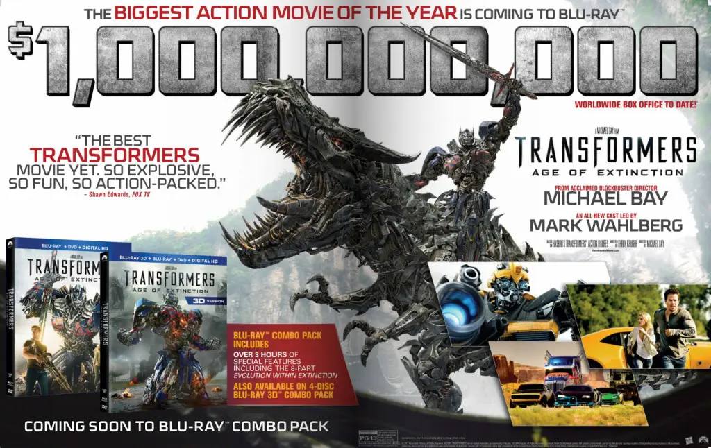 Transformers: Age of Extinction Trade Ad