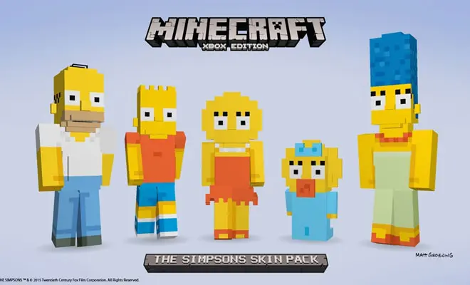 The Simpsons Minecraft skins