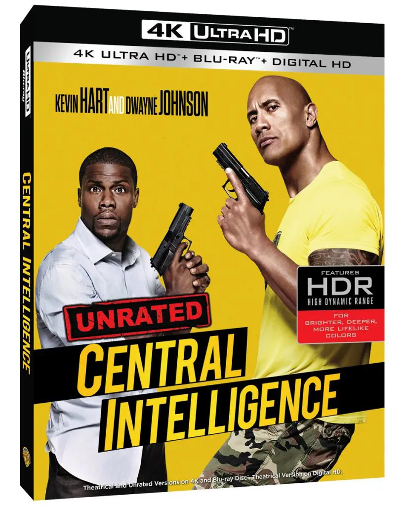 Central Intelligence 4K UHD Blu-ray cover art