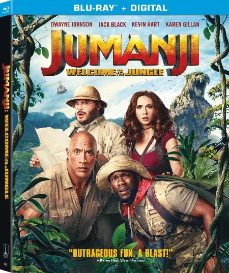 Jumanji: Welcome to the Jungle Blu-ray cover art