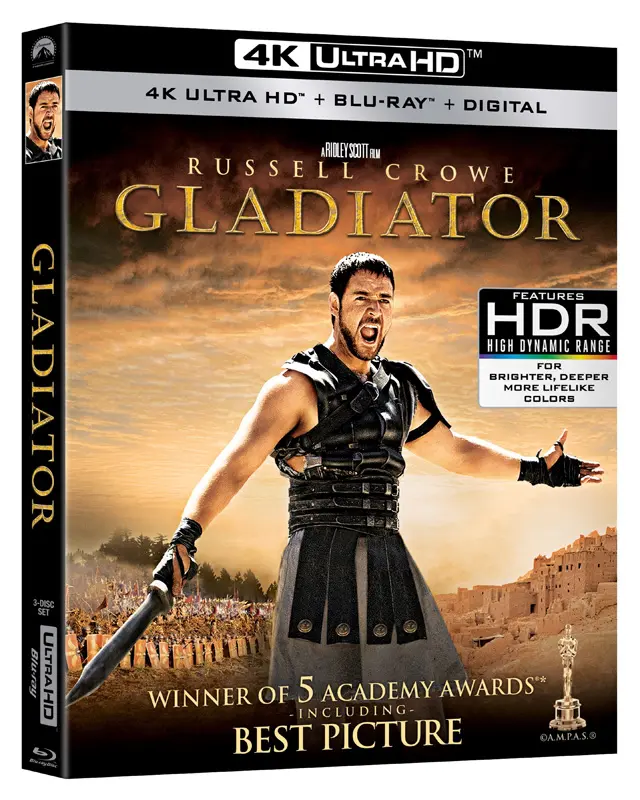 Gladiator 4K Blu-ray Cover Art