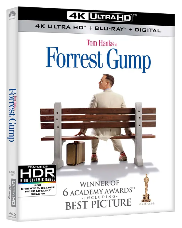 Forrest Gump 4K UHD Blu-ray cover art