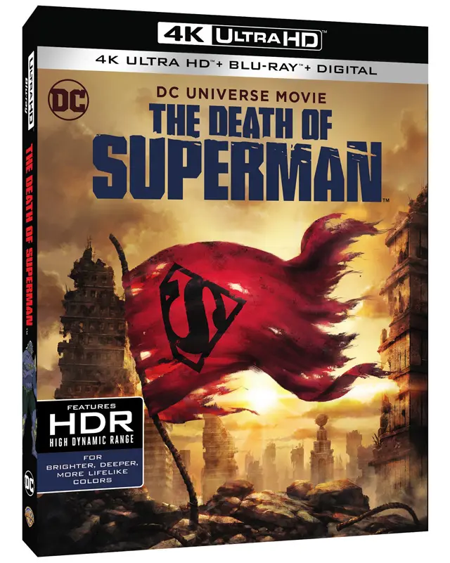 The Death of Superman 4K UHD Blu-ray cover art