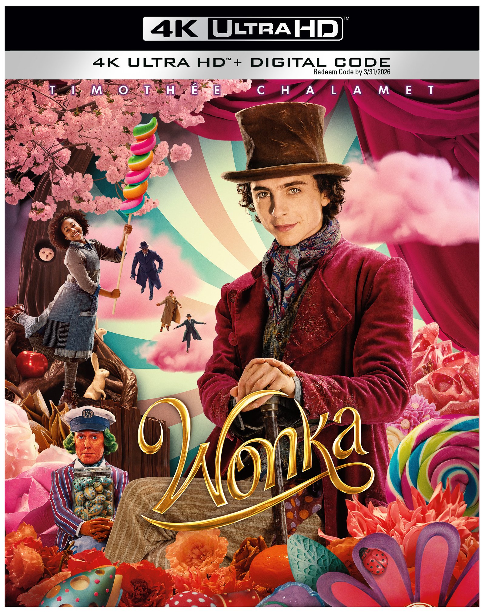 'Wonka' Starring Timothée Chalamet on 4K, Bluray and DVD in February
