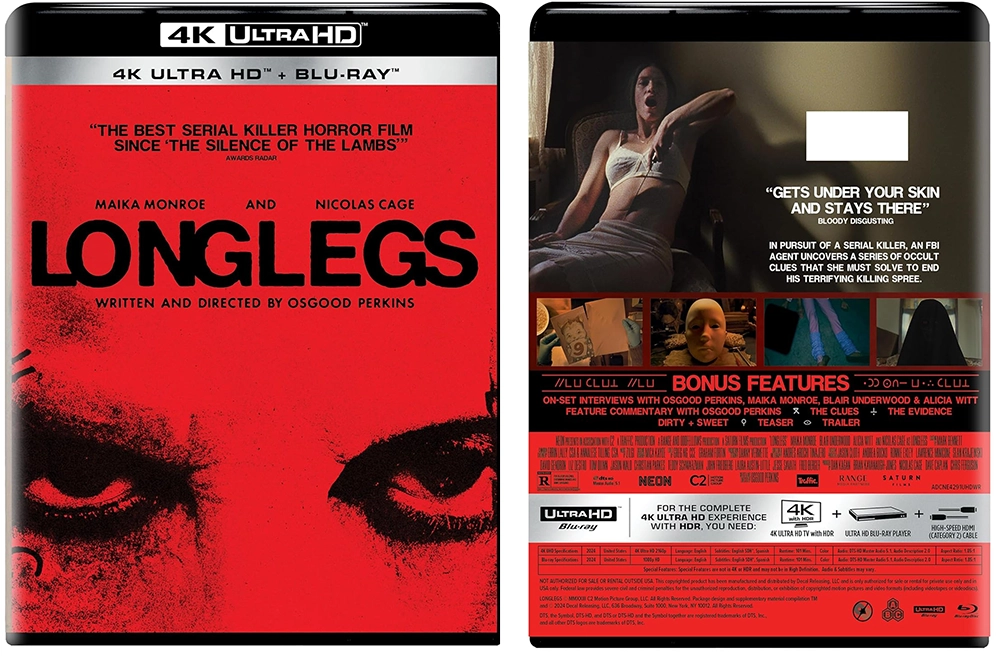 'Longlegs' Crawls to 4K UHD Blu-ray on September 24