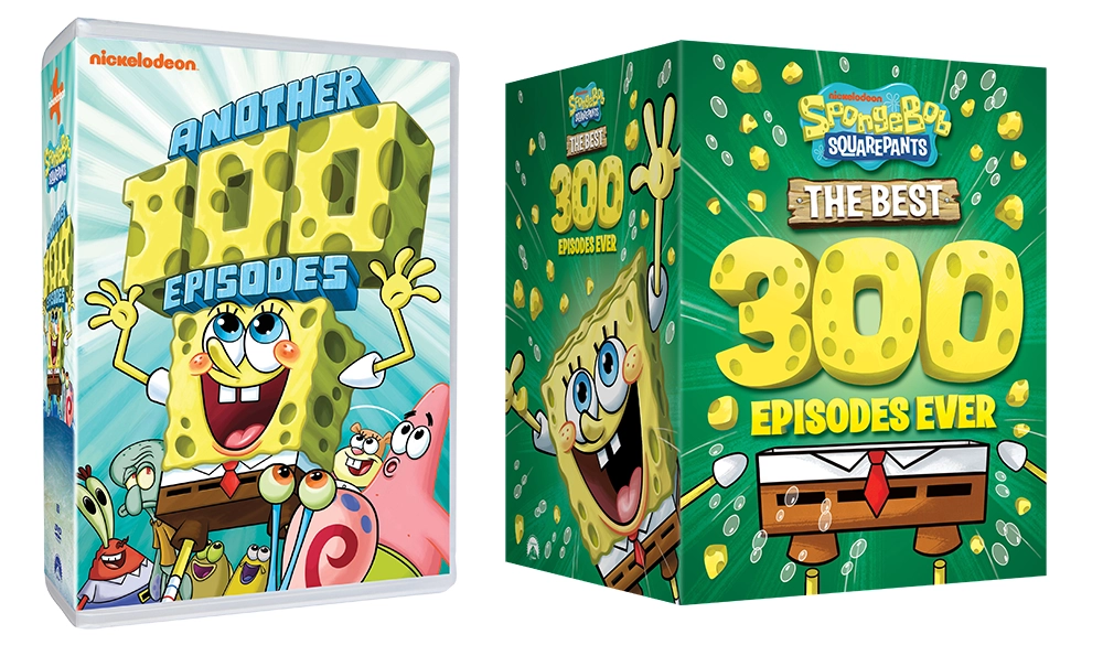 SpongeBob SquarePants Another 100 Episodes and Best 300 Episodes DVDs Giveaway