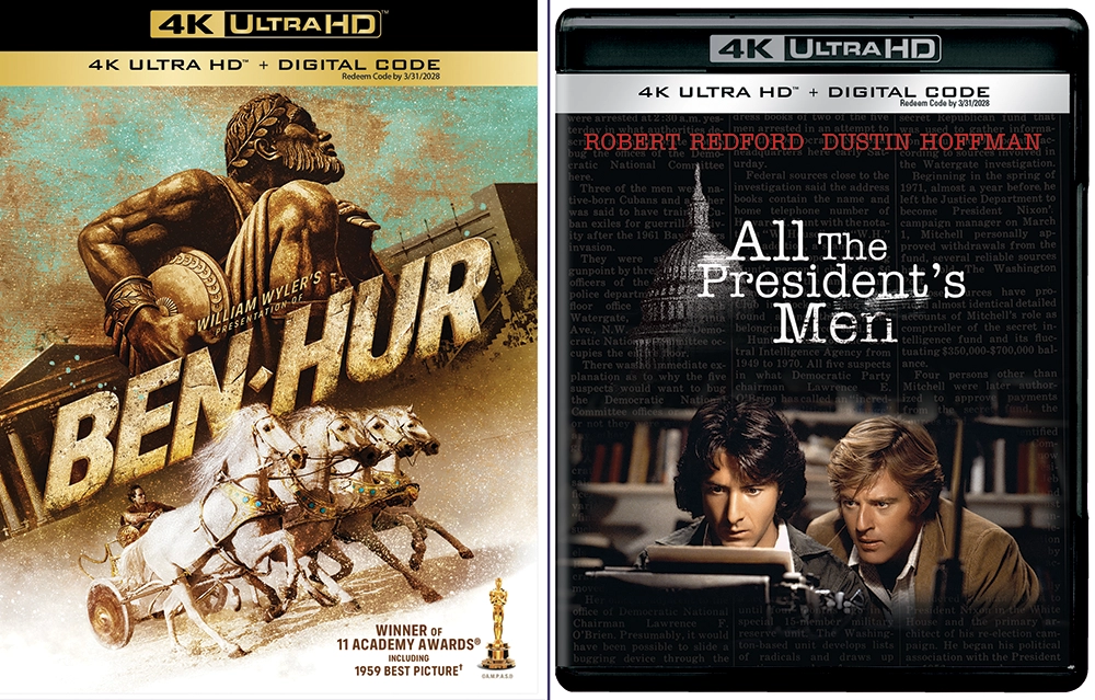 All the President's Men and Ben-Hur 4K UHD Debut Details